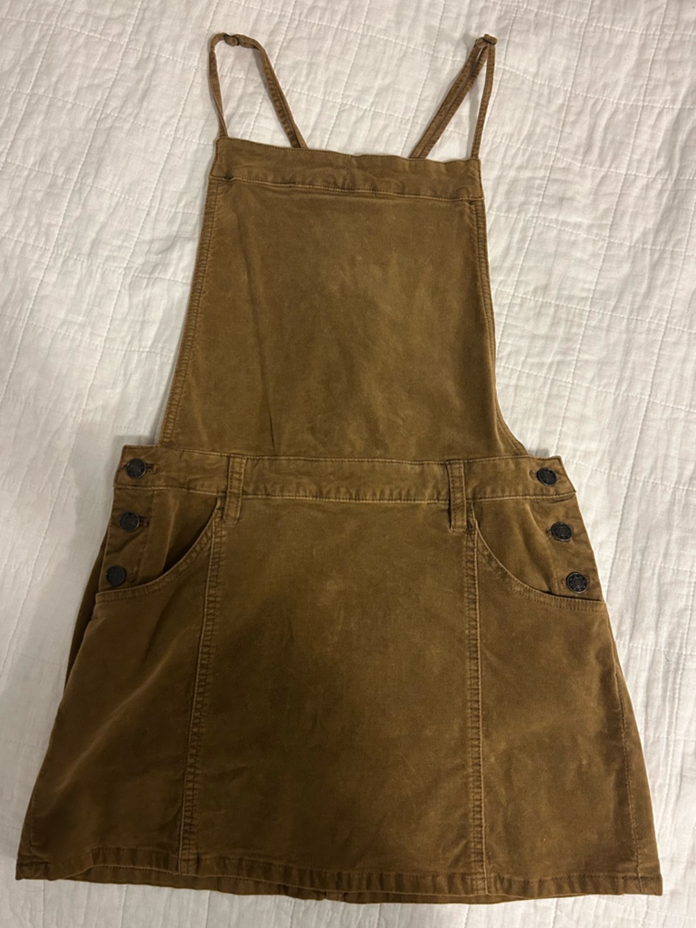 Free People Brown Corduroy Pinafore Dress